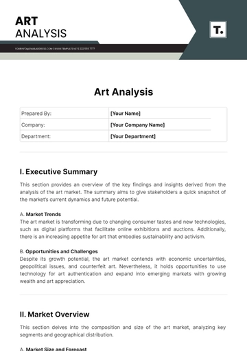 Free Art Analysis Template to Edit Online
