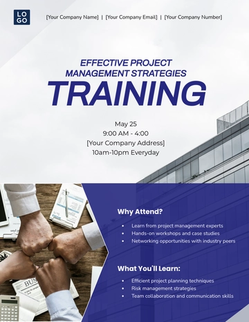 Free Training Announcement Flyer Template to Edit Online