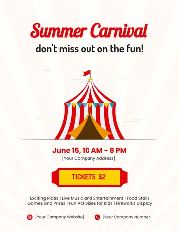 Free Summer Carnival Flyer Template to Edit Online Free Summer Carnival Flyer Template to Edit Online