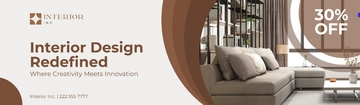 Free Interior Design Advertising Billboard Template to Edit Online