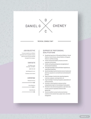 Medical Consultant Resume