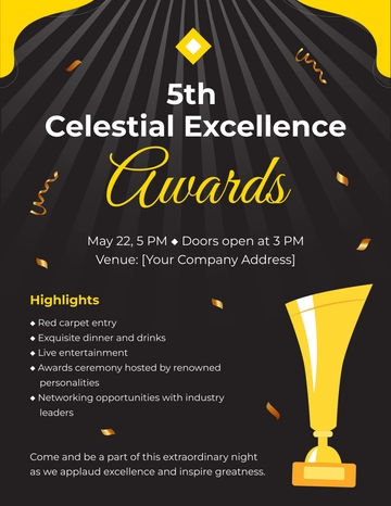Free Award Ceremony Flyer Template to Edit Online