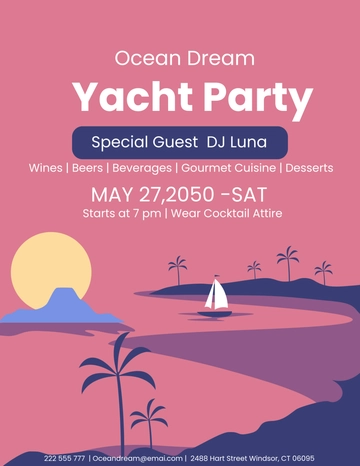 Free Yacht Party Flyer to Edit Online