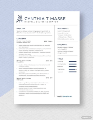 Medical Device Educator Resume