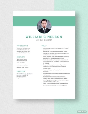 Medical Director Resume