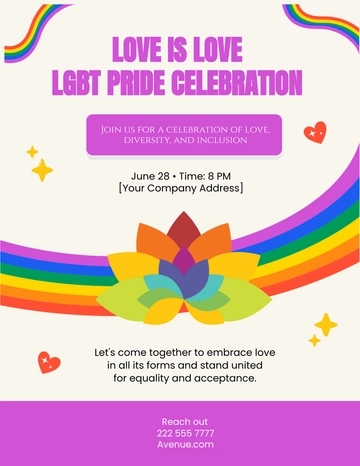 Free Love LGBT Flyer Template to Edit Online