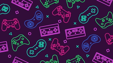 Free Neon Gaming Background to Edit Online
