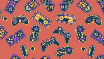 Free Retro Gaming Background to Edit Online