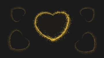 Free Golden Love Glitter Background to Edit Online