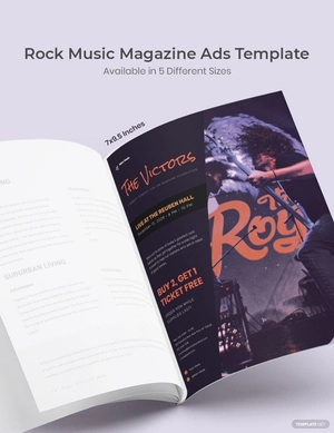 Rock Music Magazine Ads Template