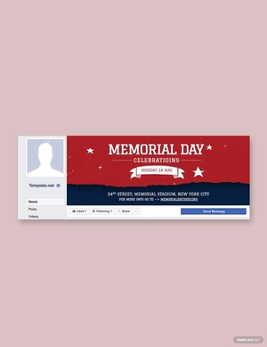 Memorial Day Facebook Event Cover Template
