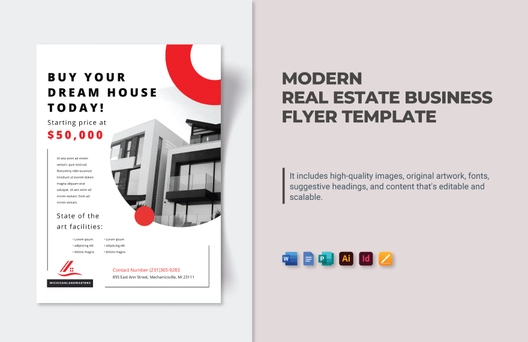 Modern Real Estate Business Flyer Template