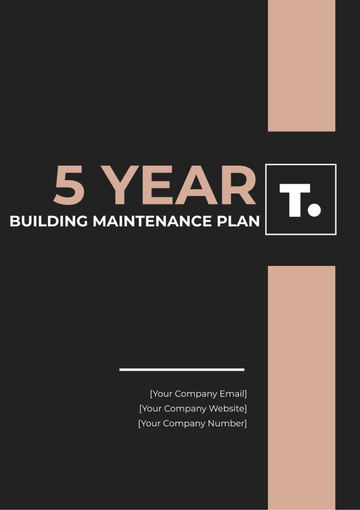Free 5 Year Building Maintenance Plan Template to Edit Online