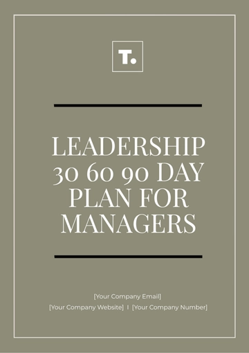 Free Leadership 30 60 90 Day Plan For Managers Template to Edit Online