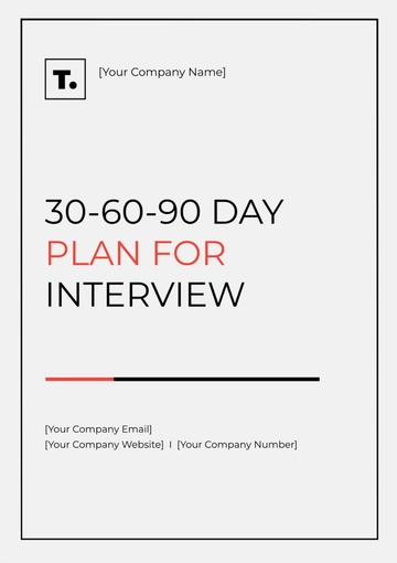 Free 30-60-90 Day Plan Template For Interview to Edit Online