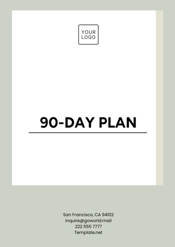 Free 90-Day Plan Template to Edit Online