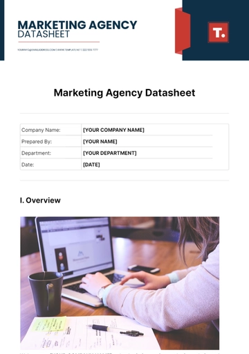 Free Marketing Agency Datasheet Template to Edit Online