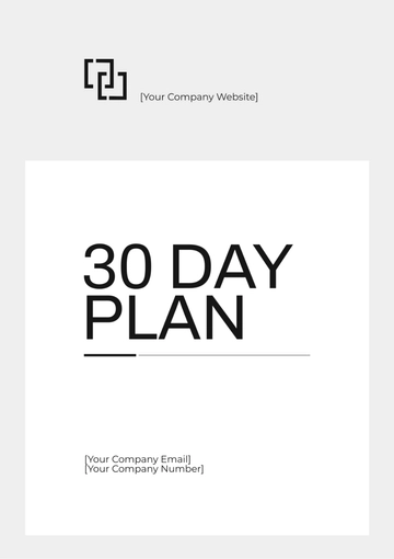 Free 30 Day Plan Template to Edit Online