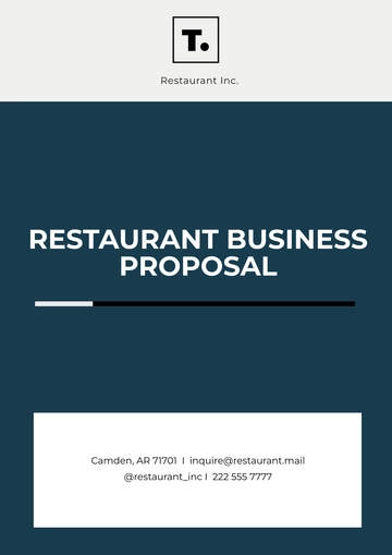 Free Restaurant Business Proposal Template to Edit Online