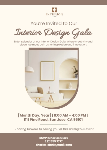 Free Interior Design Party Invitation Template to Edit Online