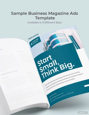 Sample Business Magazine Ads Template