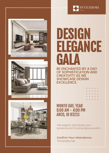 Free Interior Design Formal Invitation Template to Edit Online