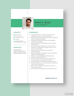 Grant Coordinator Resume