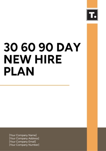 Free 30 60 90 Day New Hire Plan Template to Edit Online