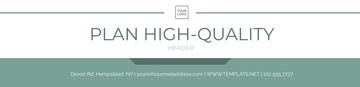 Free Plan High-quality Header Template to Edit Online