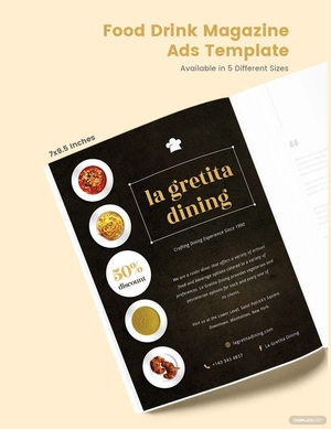 Food & Drink Magazine Ads Template