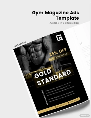 Gym Magazine Ads Template