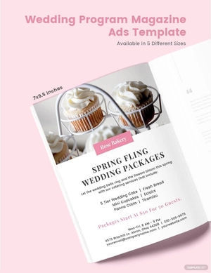 Wedding Program Magazine Ads Template
