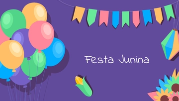 Free Festa Junina with Balloons Background Template to Edit Online