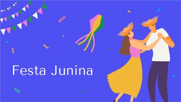 Free Flat Festa Junina Background Template to Edit Online