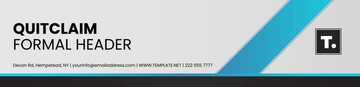 Free Quitclaim Formal Header Template to Edit Online