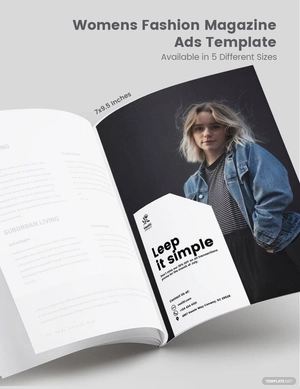 Women's Fashion Magazine Ads Template