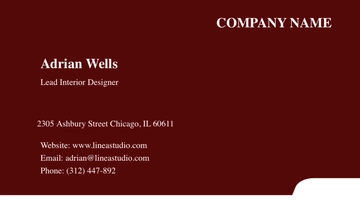 Free Interior Design Minimal Business Card Template to Edit Online