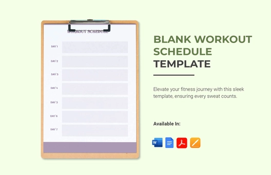 Blank Workout Schedule Template