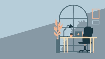 Free Computer Home Office Scene Background to Edit Online