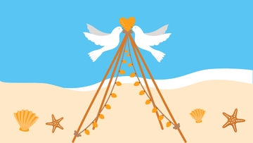 Free Beach Wedding Background to Edit Online
