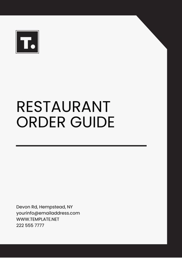 Free Restaurant Order Guide Template to Edit Online