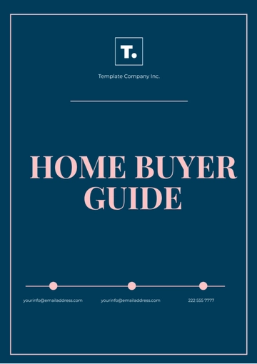 Free Home Buyer Guide Template to Edit Online