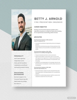 Fire Prevention Engineer Resume