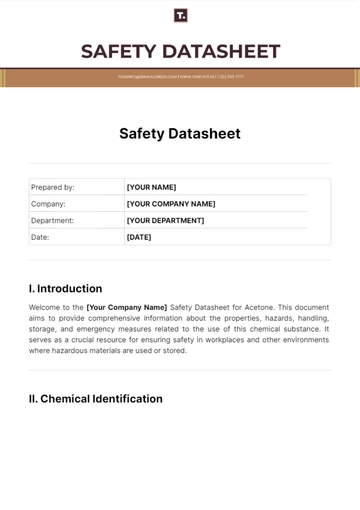 Free Safety Datasheet Template to Edit Online