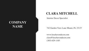 Free Interior Design Decor Business Card Template to Edit Online