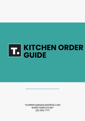 Free Kitchen Order Guide Template to Edit Online