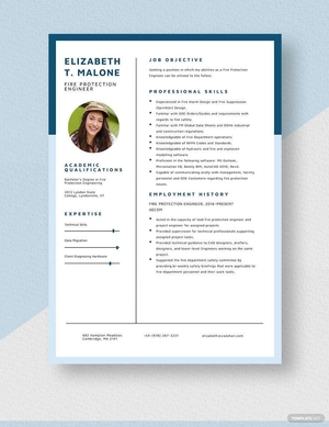 Fire Protection Engineer Resume