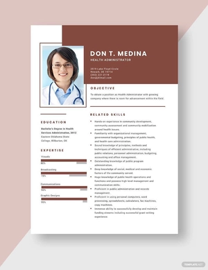 Health Administrator Resume
