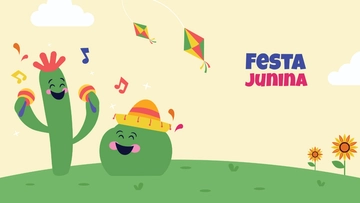 Free Cartoon Style Festa Junina Background Template to Edit Online
