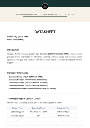 Free Data Sheet Template to Edit Online
